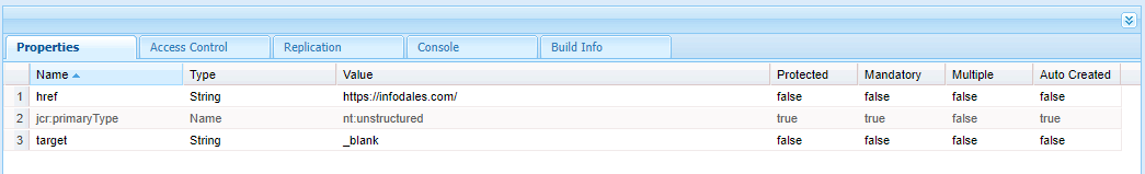 data node properties